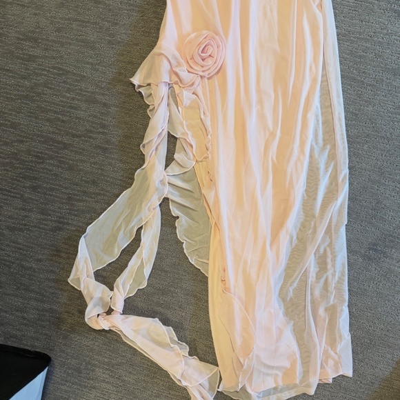 Pink strapless mesh dress - Picture 3 of 4